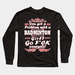 Badminton Shuttlecock Sport Gift Idea Long Sleeve T-Shirt